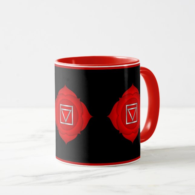 Root Chakra Spiritual Zen Yoga Tasse (VorderseiteRechts)
