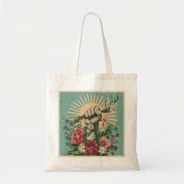 Root Resistance - Solarpunk Protest-Tasche Tragetasche (Vorne)