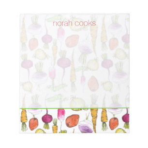 Root Vegetables Beeren Carrots Turnip Art Notizblock