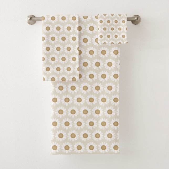 Rooted & Blooming – Beige Chamomile  Badhandtuch Set (Insitu)