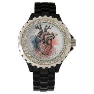 Rooted Heart - Elegantes Soul Sketch Armbanduhr