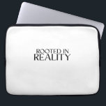 Rooted In Reality Minimalist Typewriter  Laptopschutzhülle<br><div class="desc">Secure your deep work tools. Premium padded sleeve featuring the signature PureType Studio typewriter design to remind you to stay grounded while you work.</div>