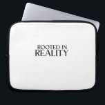 Rooted In Reality Minimalist Typewriter  Laptopschutzhülle<br><div class="desc">Secure your deep work tools. Premium padded sleeve featuring the signature PureType Studio typewriter design to remind you to stay grounded while you work.</div>