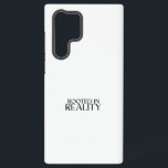 Rooted In Reality Minimalist Typewriter  Samsung Galaxy Hülle<br><div class="desc">Keep your mind on what’s real. Durable protection with sharp black typewriter text on a clean background for a modern,  minimal tech look.</div>