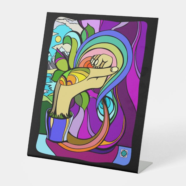 Rooted Potenzial Pedestal Sign Sockelschild (Vorderseite)
