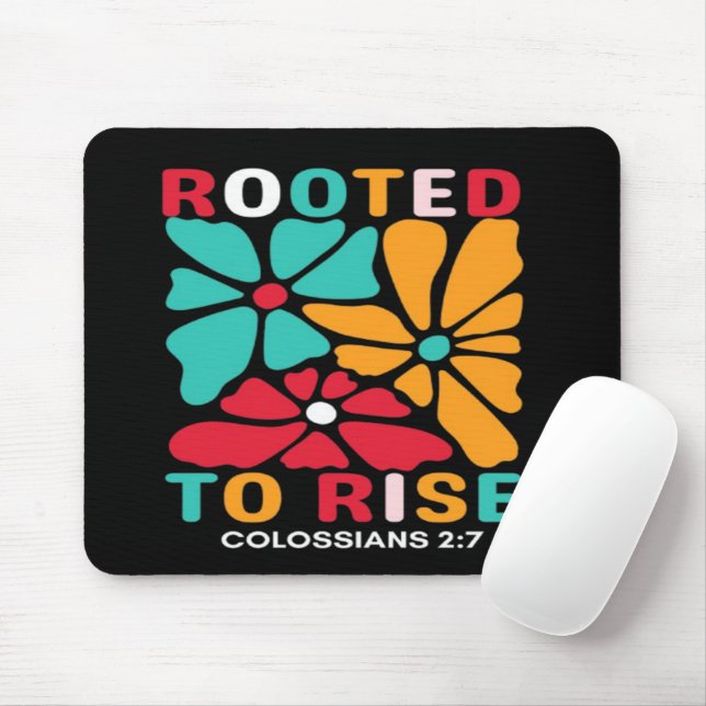 Rooted to Rise Mouse Pad Mousepad (Mit Mouse)