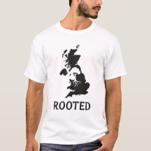 Rooted UK Map Tree Graphic T - Shirt