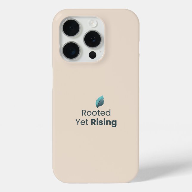 Rooted Yet Rising Minimal Motivational Poster Case-Mate iPhone Hülle (Rückseite)