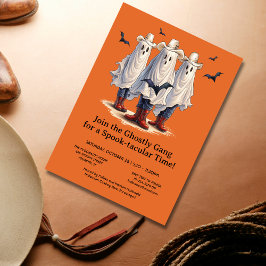 Rootin’ Tootin’ Cowboy Ghosts Western Halloween Einladung