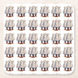 Rootin Tootin Spookin Western Ghosts Custom Text Rechteckiger Pappuntersetzer