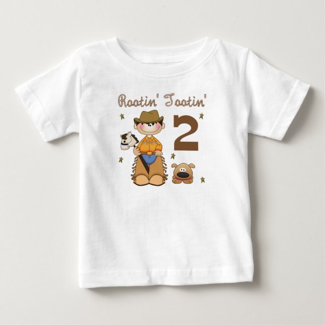 Rootin' Tootin' T-shirt Cowboy de 2 ans (Devant)