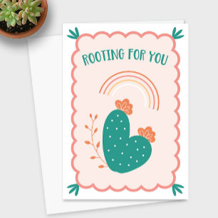 "Rooting for You" Cactus Greeting Card Dankeskarte