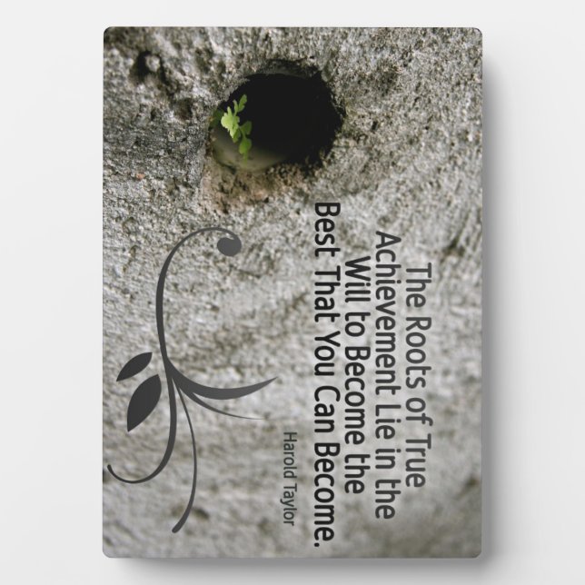 Roots of True Achievement Custom Photo Plaque Fotoplatte (Vorderseite)