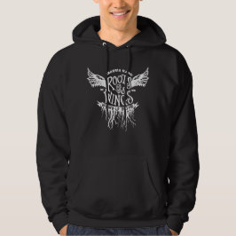 Roots & Wings White Logo Hoodie