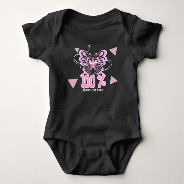 Ropa para bebé " 100% hecho con amor" baby strampler (Vorderseite)