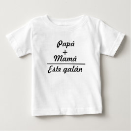 Ropa para bebes papá + mamá igual a este galán baby t-shirt
