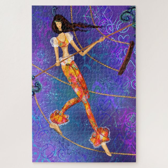 Rope Acrobat - Circus - Magic Girl - Malerei Art (Vertikal)