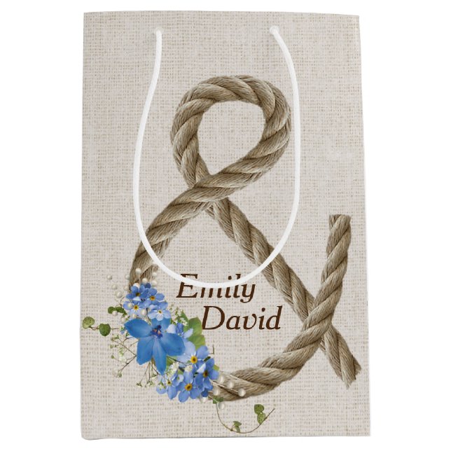 Rope Ampersand Bridal Bowartt Mittlere Geschenktüte (Vorderseite)