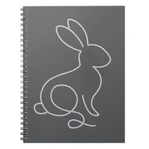 Rope Bunny Rabbit Minimal Modernes Design Notizblock