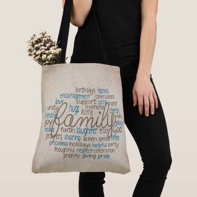 Rope Design Family Word Cloud Tasche (Von Nahem)