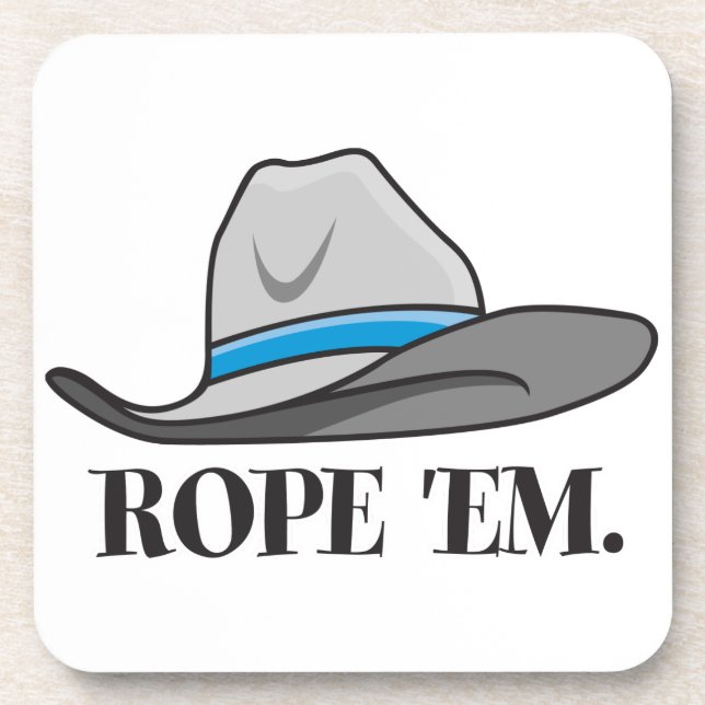 Rope 'Em Western Rodeo Untersetzer (Vorderseite)
