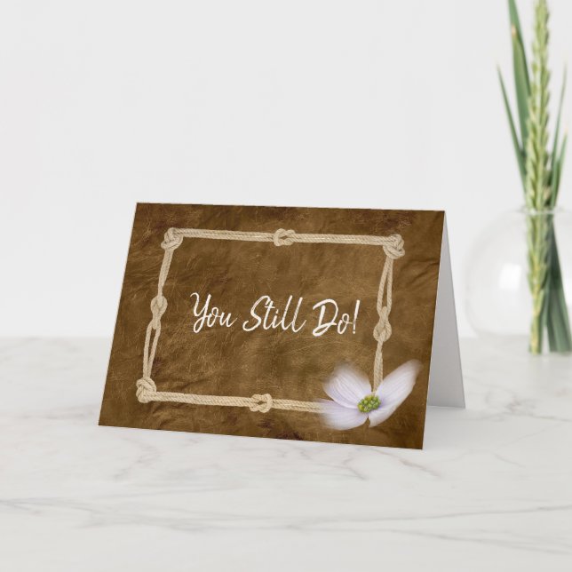 Rope-Foto-Rahmen auf Leder Karte (Vorderseite)