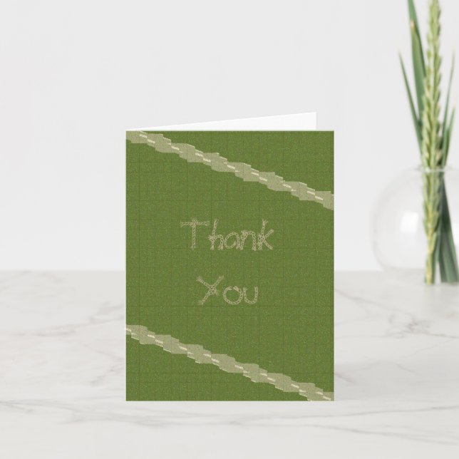 Rope Green Vertical Danke Card (Vorderseite)