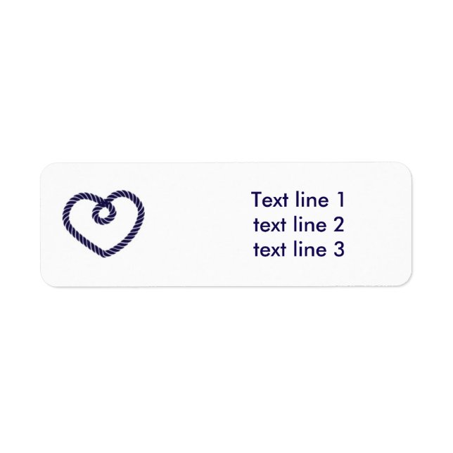 Rope Heart TYPE THE KNOT Wedding Address Labels (Vorne)
