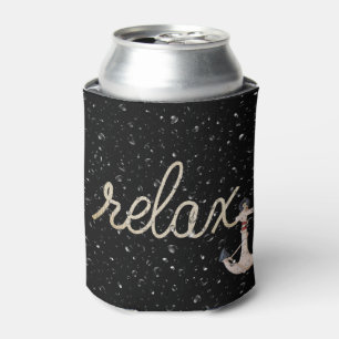 Rope Relax Text mit Anchor Can Cooler Dosenkühler