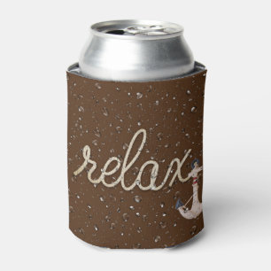 Rope Relax Text mit Anchor Can Cooler Dosenkühler