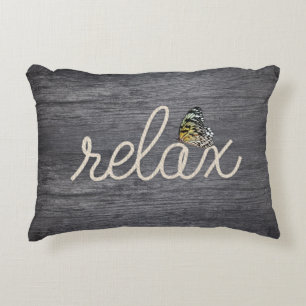 Rope Relax Text mit Butterfly Dekokissen