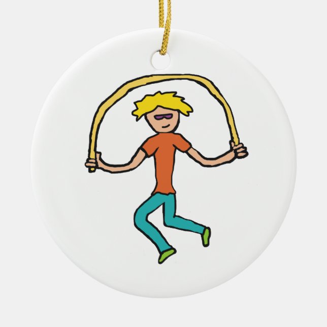 Rope Skipping Keramik Ornament (Vorne)