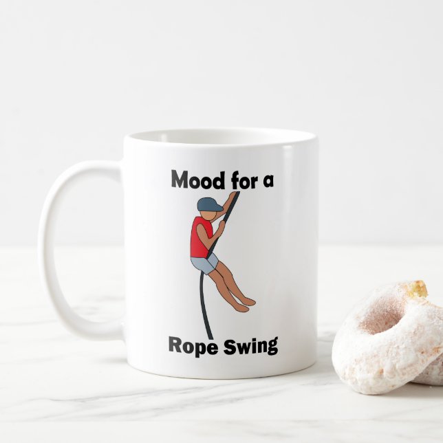 Rope Swing Stimmung Gute Vibes Kaffeetasse (Mit Donut)