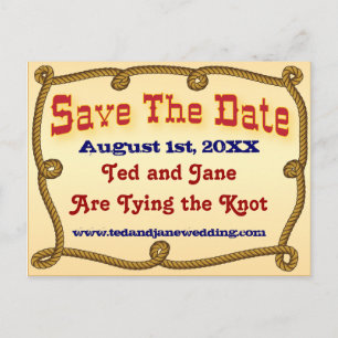 Rope Western Save the Date Ankündigungspostkarte
