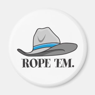 Rope'em Cowboy-Ausrüstung Magnet