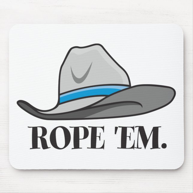 Rope'em Cowboy-Ausrüstung Mousepad (Vorne)