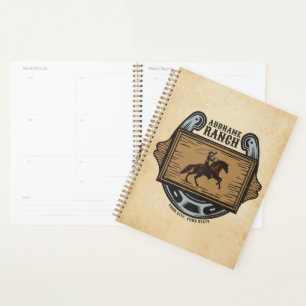 Roping Cowboy ADD NAME Western Familienhorde Planer