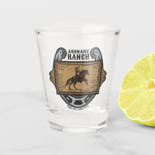 Roping Cowboy ADD NAME Western Familienhorde Schnapsglas
