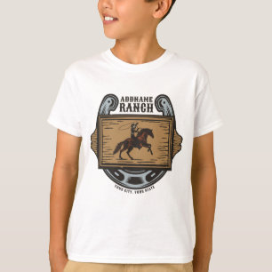 Roping-Cowboy NAME HINZUFÜGEN Western-Familie Pfer T-Shirt