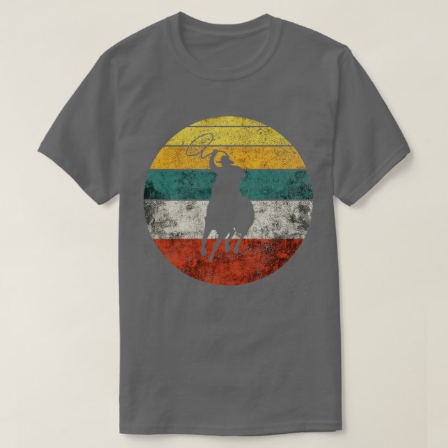 Roping Cowboy Retro Vintag (NXPowerLite Copy) T-Shirt (Design vorne)