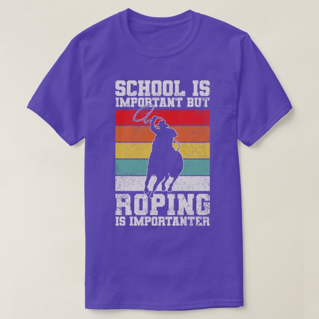 Roping Cowboy Rodeo T-Shirt (Design vorne)