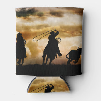 Roping Cowboys und Steer Country Western Dosenkühler