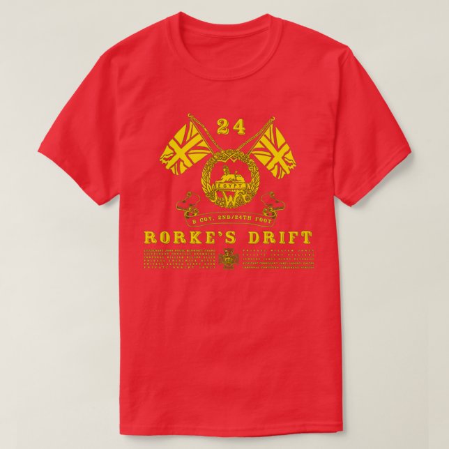 Rorkes Drift Inspirred By Zulu T-Shirt (Design vorne)