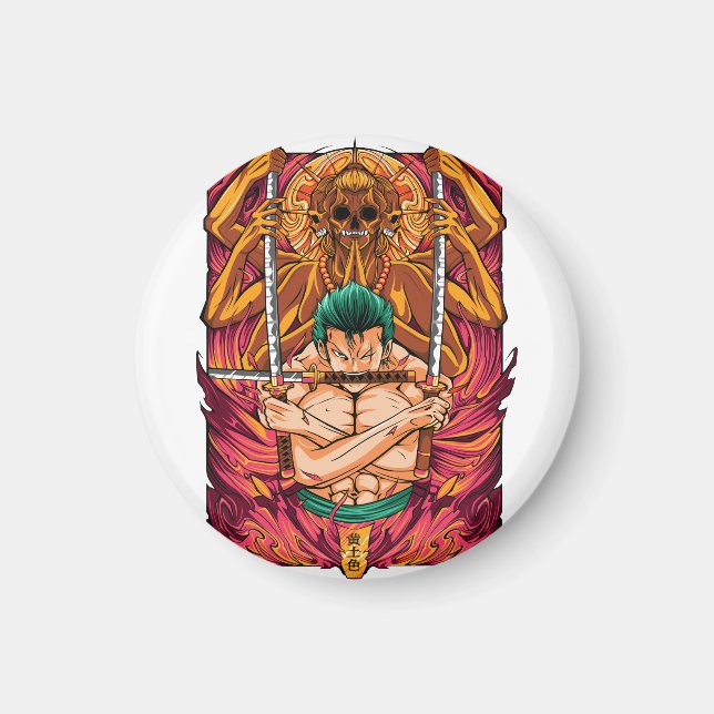 Roronoa Zoro One Piece Magnet (Vorne)