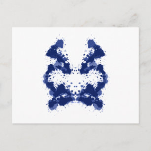 rorschach Bild Tintenkleckse Tintenpatronen Postkarte