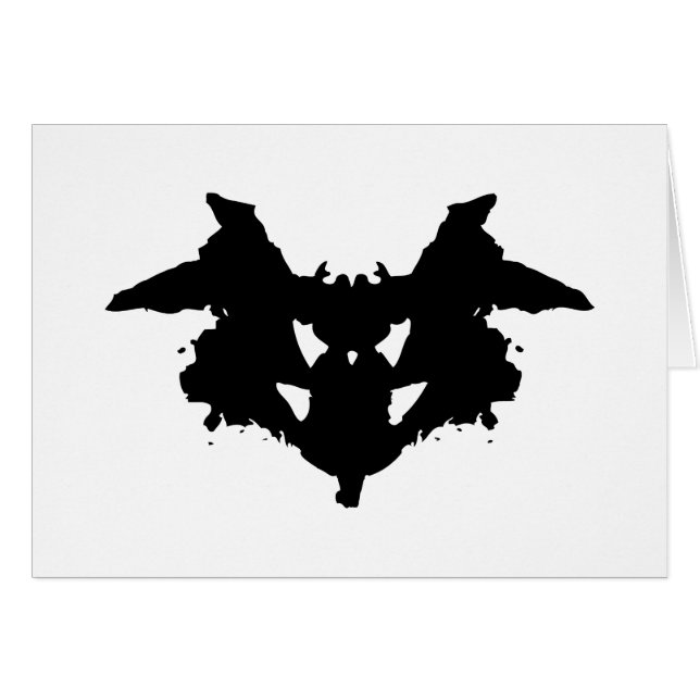 Rorschach Inkblot Grußkarte (Vorderseite (Horizontal))