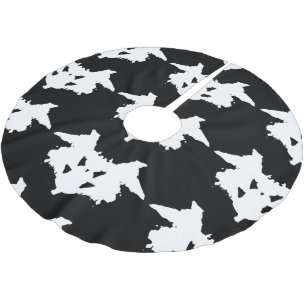 Rorschach Inkblot Polyester Weihnachtsbaumdecke