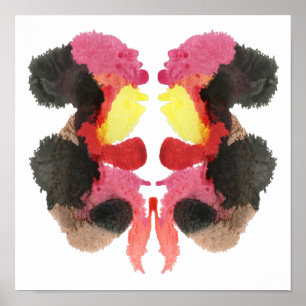 Rorschach Inkblot Test Fun Art Print Poster