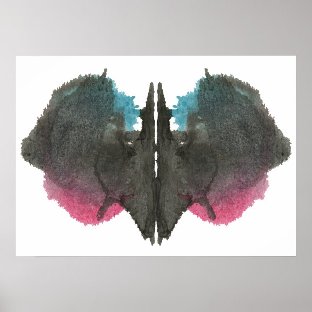 Rorschach Inkblot Test Fun Art Print Poster (Vorne)