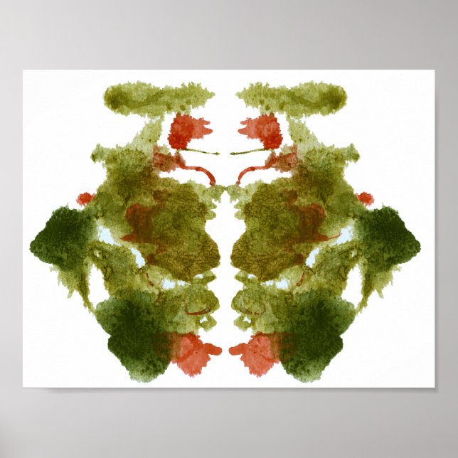 Rorschach Inkblot Test Fun Art Print Poster (Vorne)